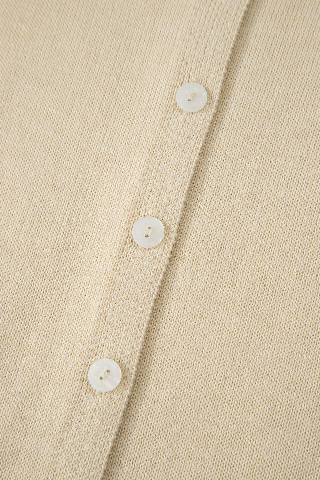Solid Button-Front Rolled Hem Sweater Top