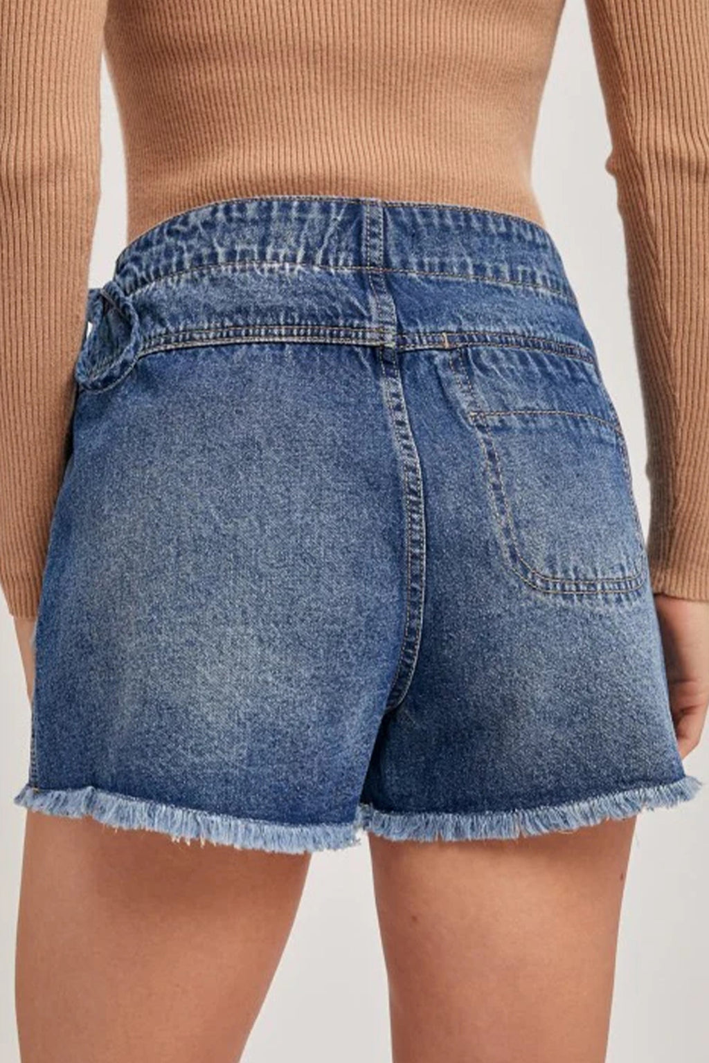 Denim Wrapped Tie Waist Skort
