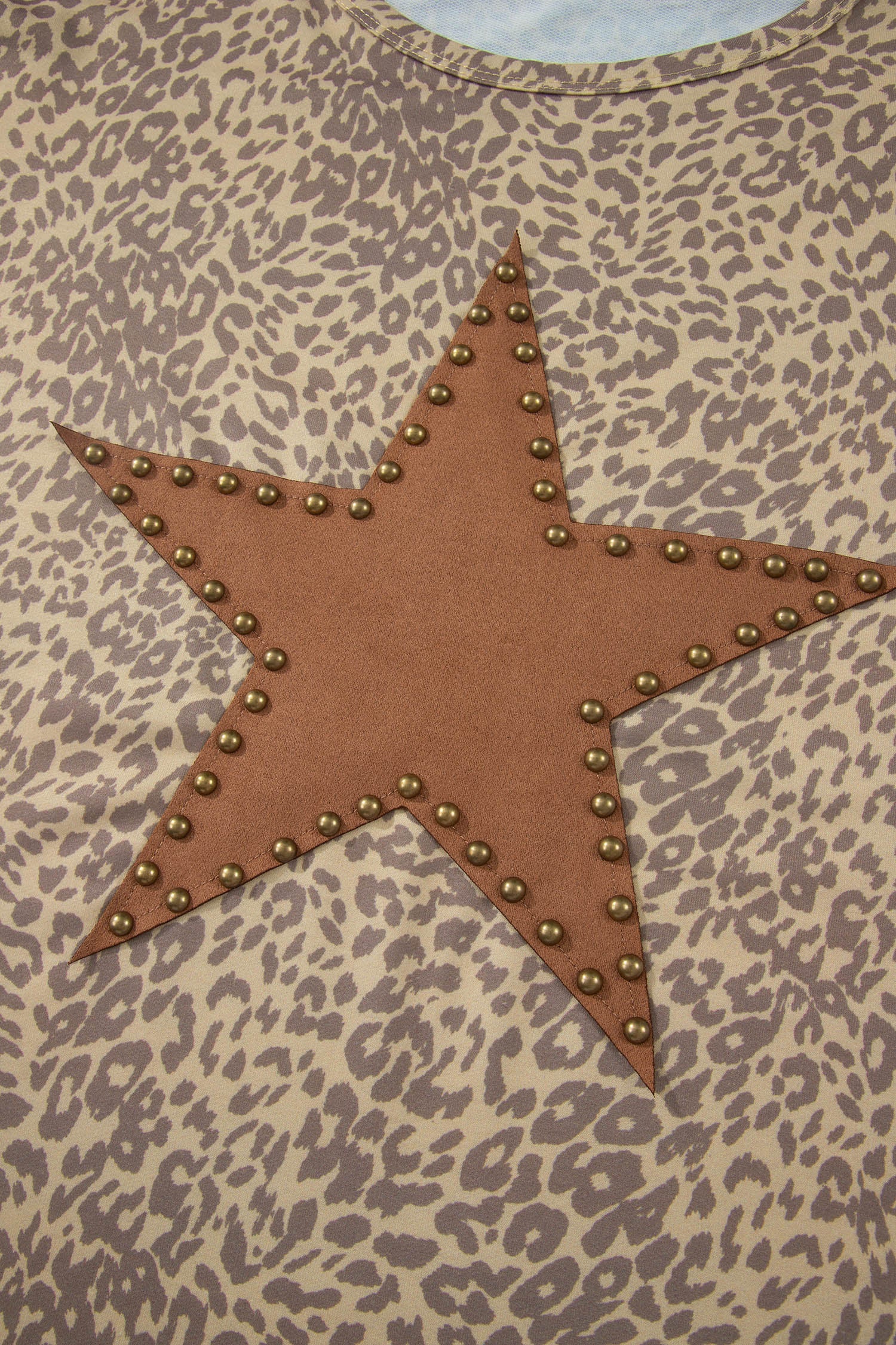 Leopard Retro Star Studded Short Sleeve Tee