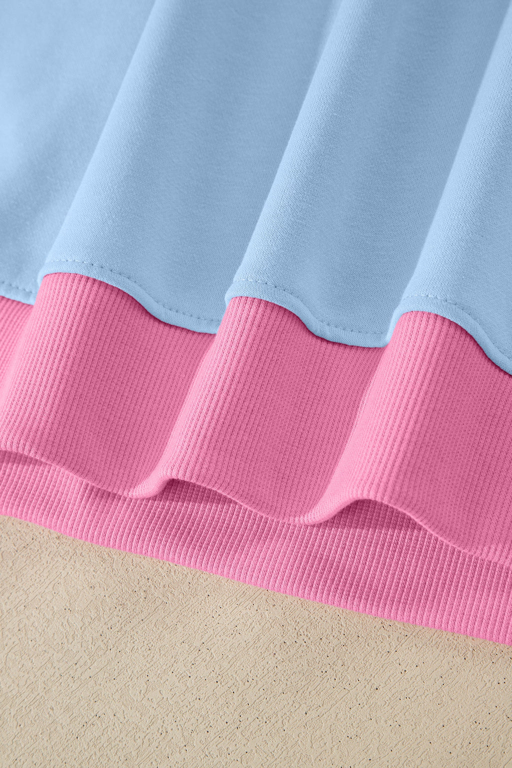 Colorblock Ribbed V-Neck & Skort Athleisure Set