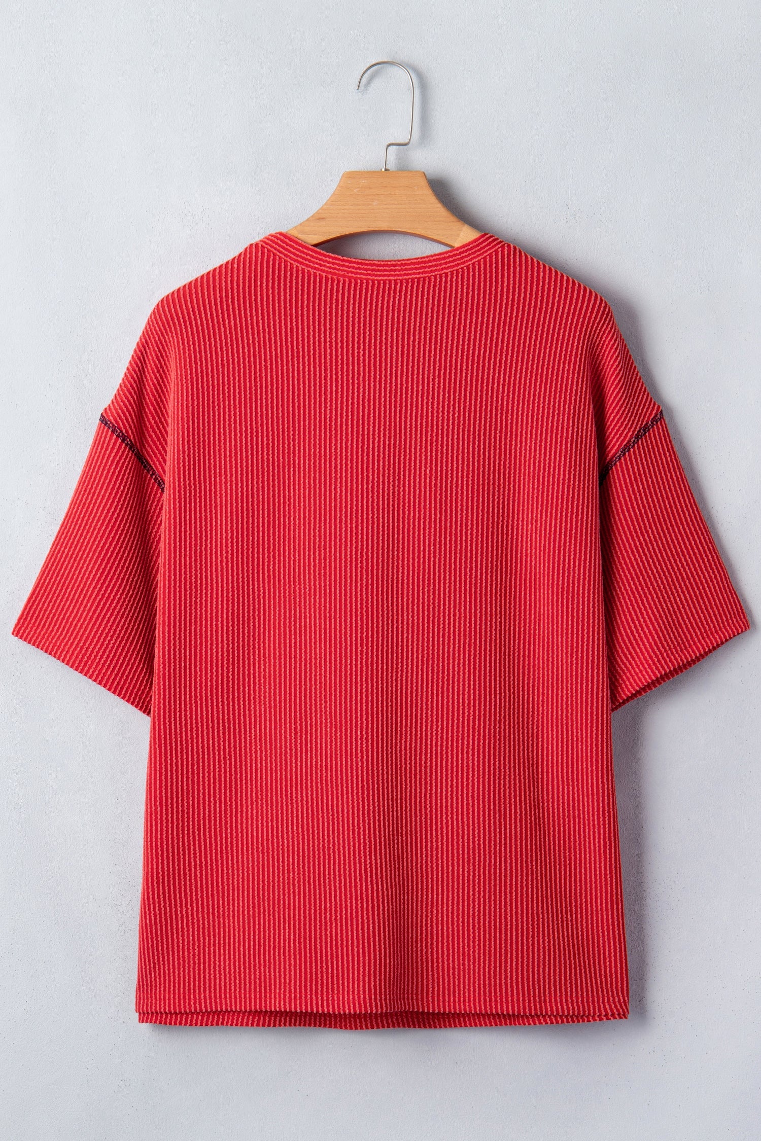 USA Corded Knit Short Sleeve Graphic Top