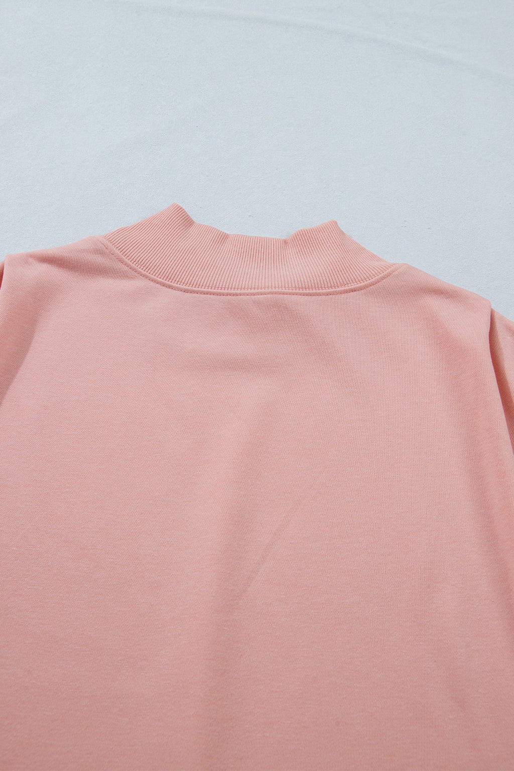 Solid Mock Neck Cap Sleeve Oversized Top
