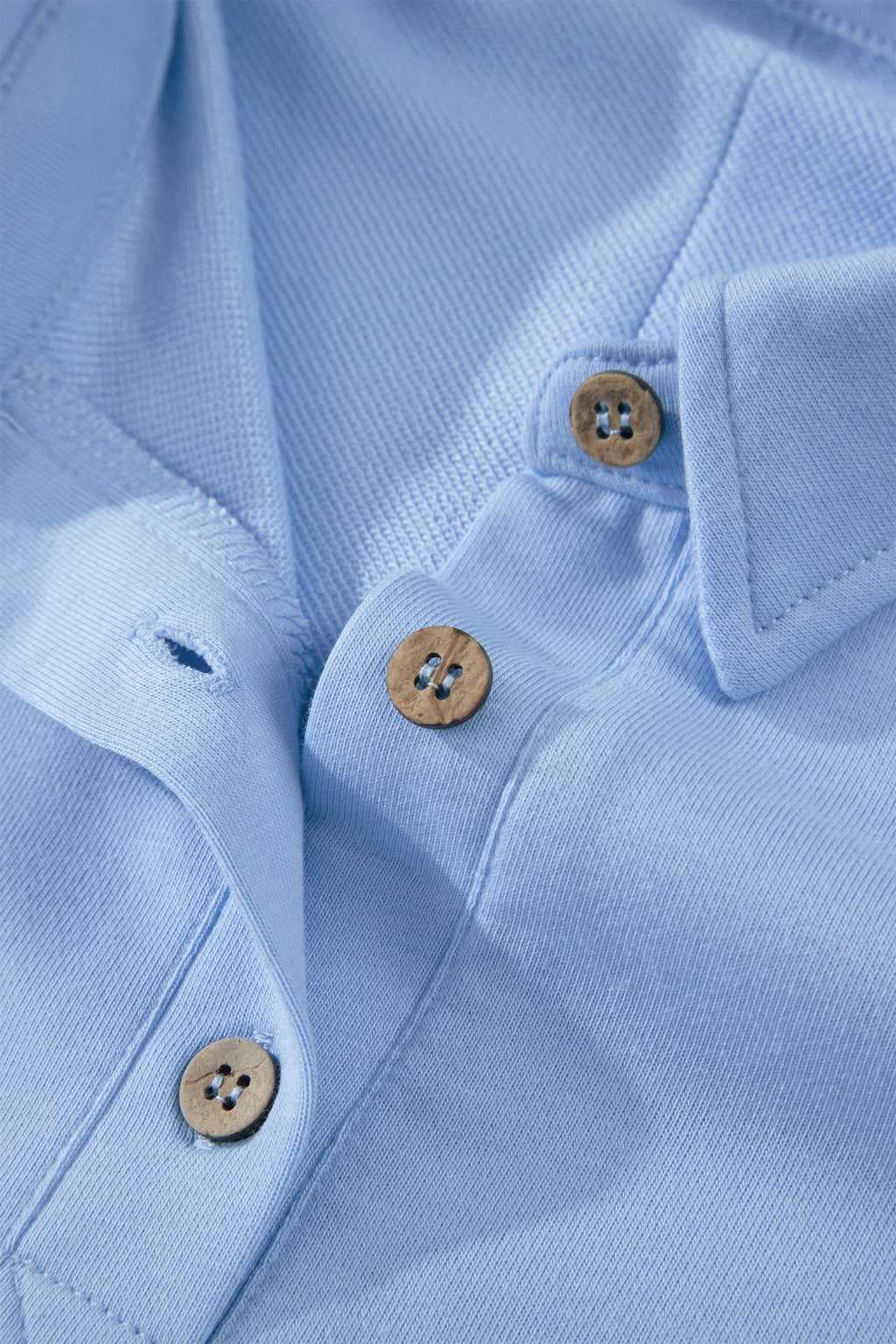 Solid Polo Tee & Elastic Waist Short Set