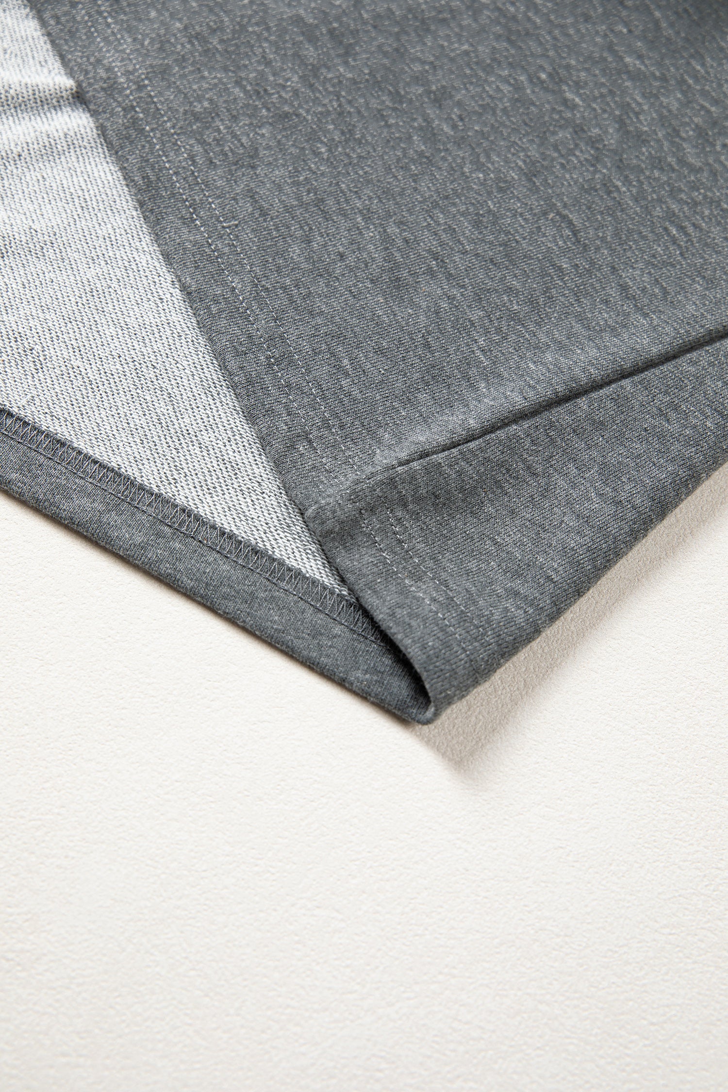 Colorblock Denim Patchwork Shirt Collar Blouse