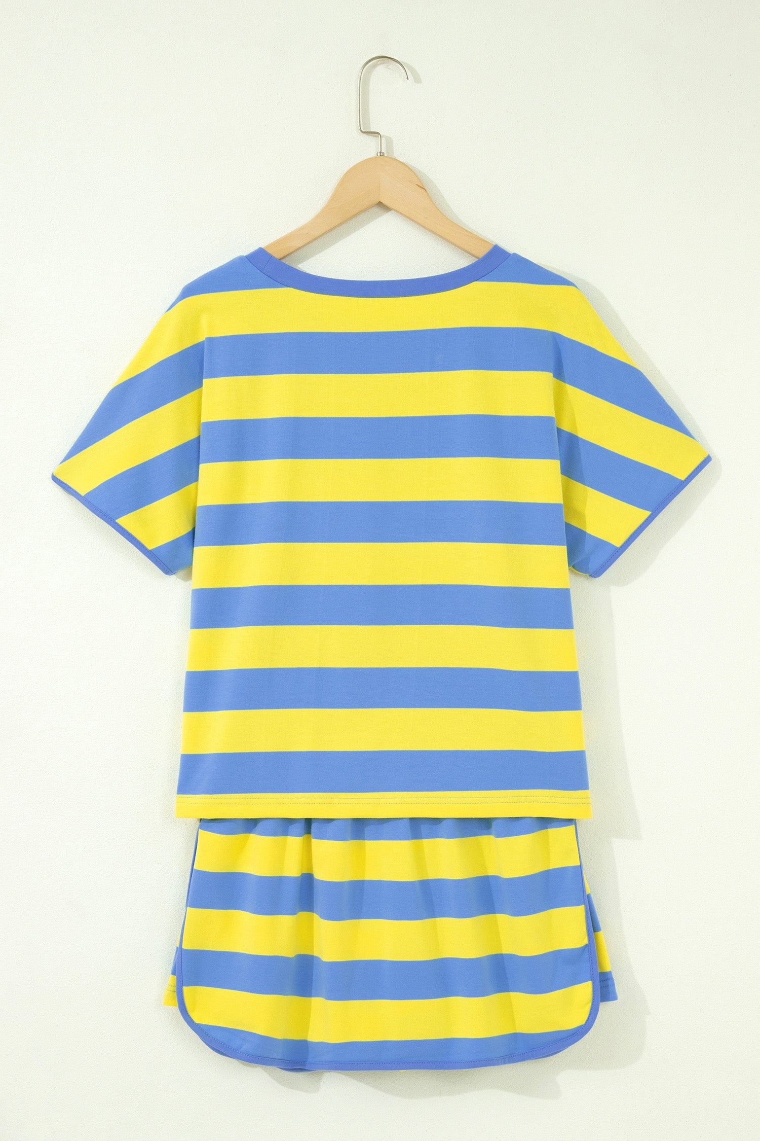 Stripe Dolman Tee & Drawstring Skort Set