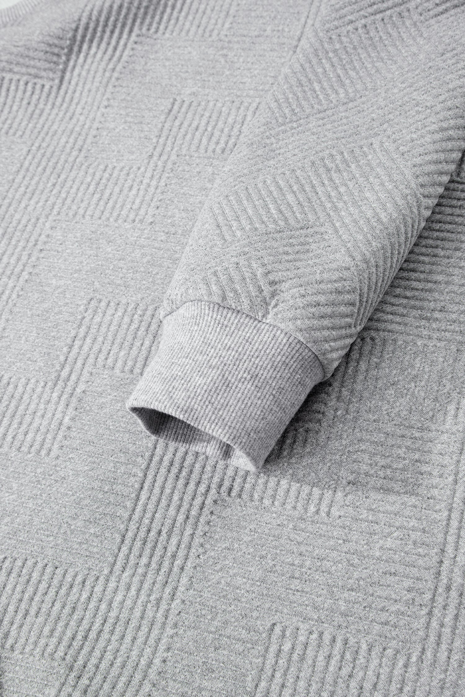 Textured Half-Zip Long Sleeve Sweatshirt