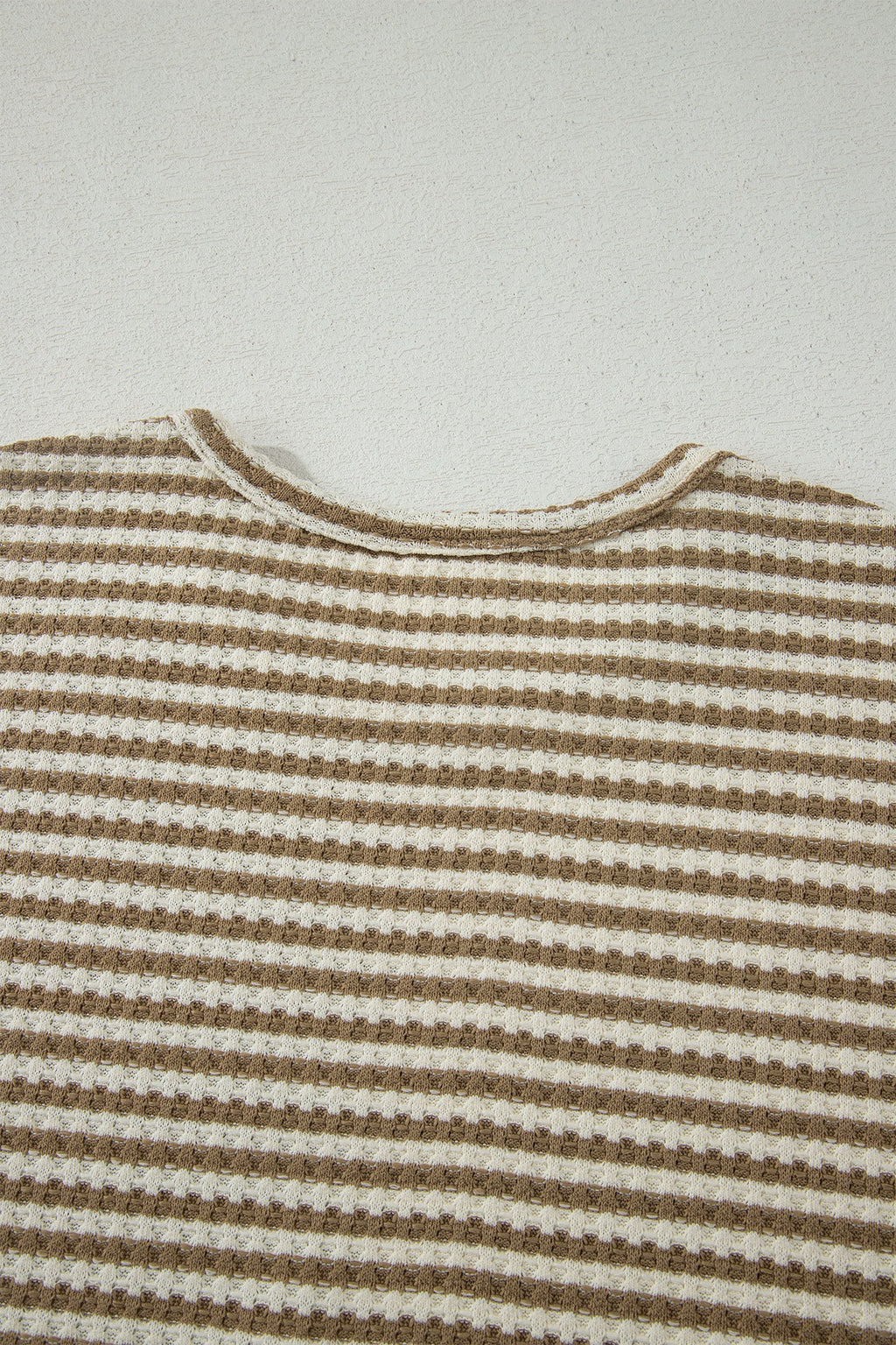 Stripe Textured Knit Top & Shorts Set