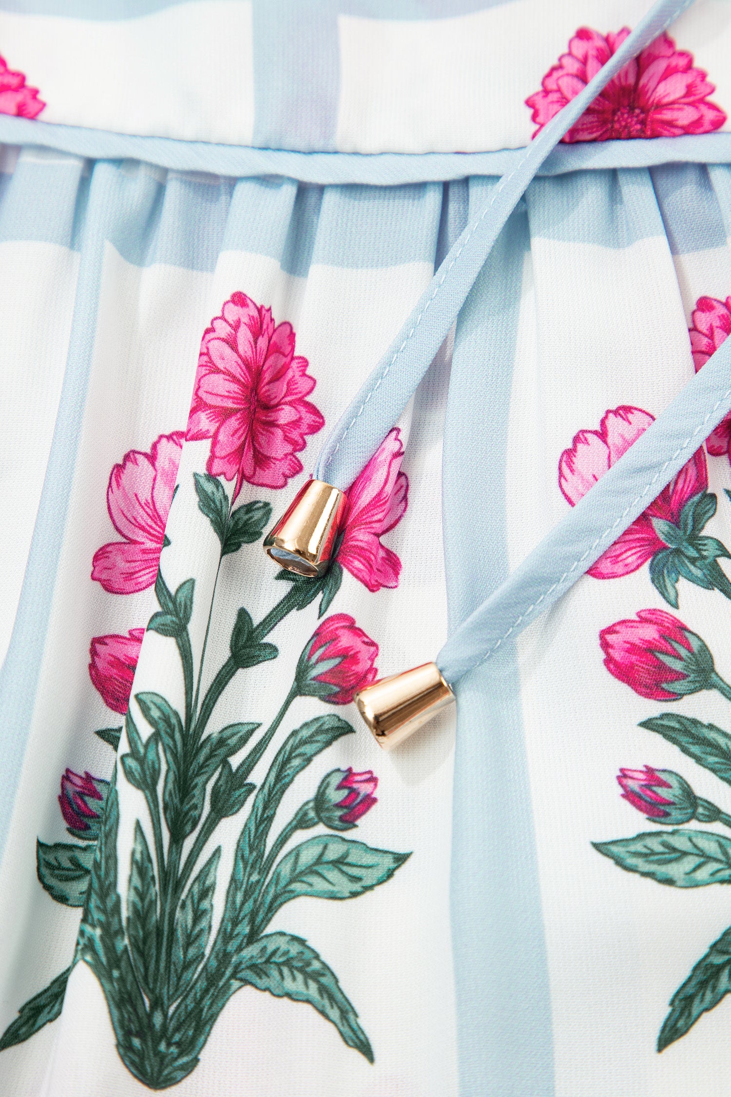 Floral Flutter Sleeve Split V-Neck Top