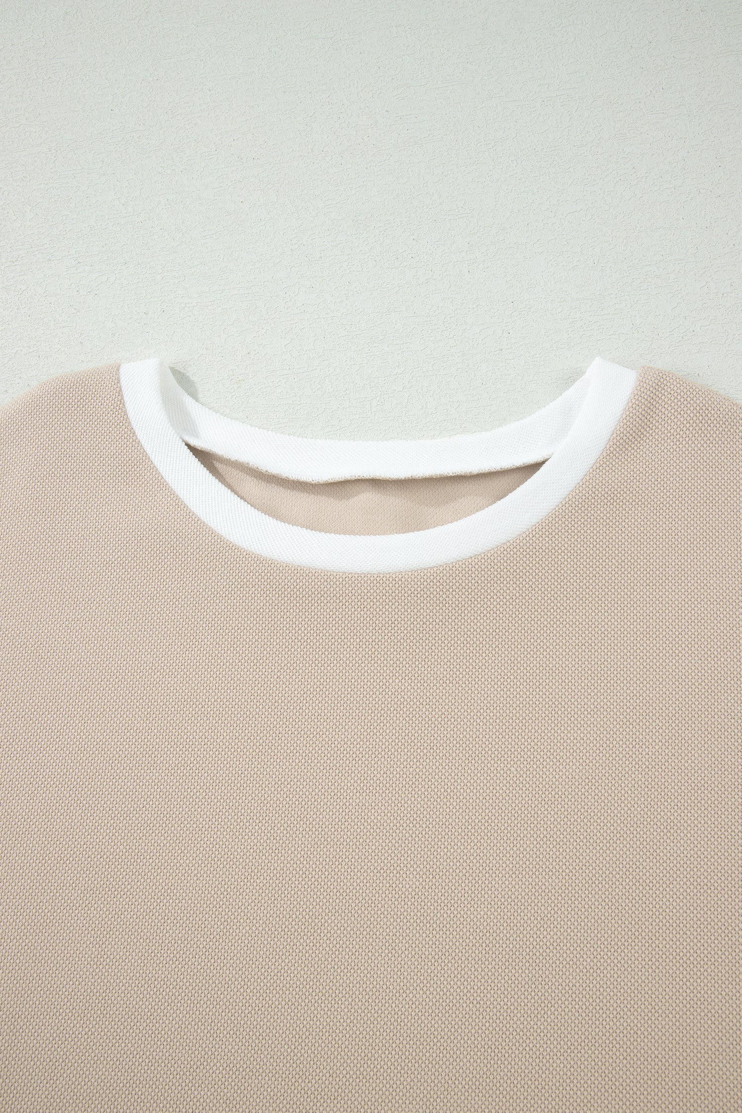 Colorblock Raw Edge Oversize Tee & Shorts Set