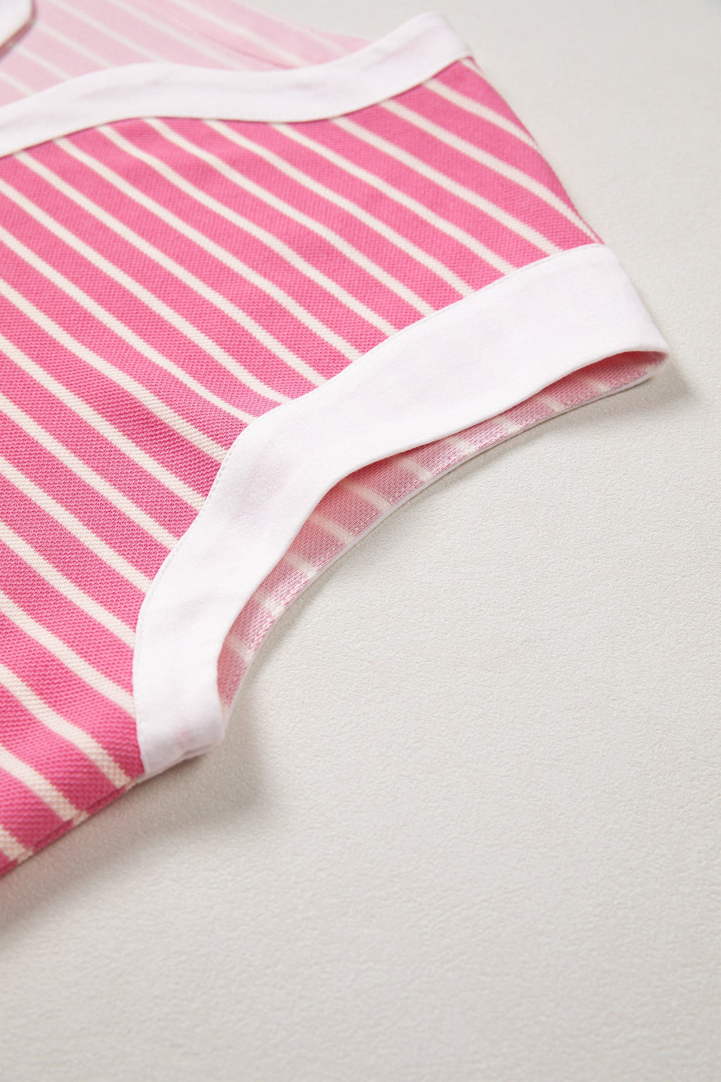 Stripe Colorblock Notched Neck Sleeveless Mini Dress
