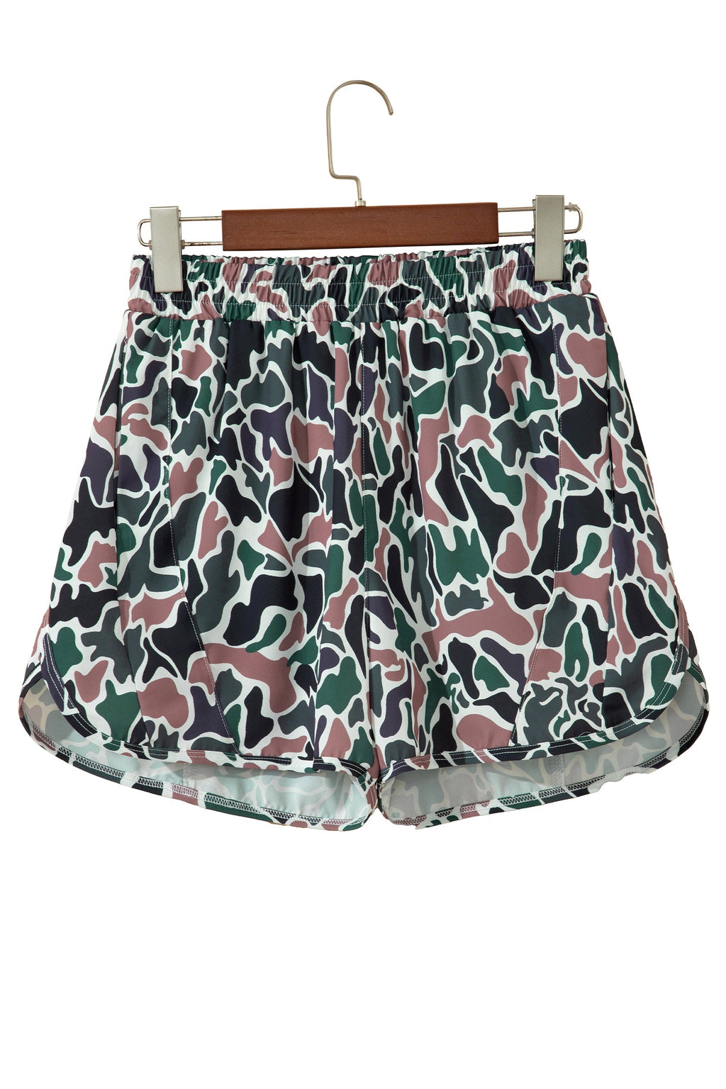Camo High Waist Lined Athletic Shorts