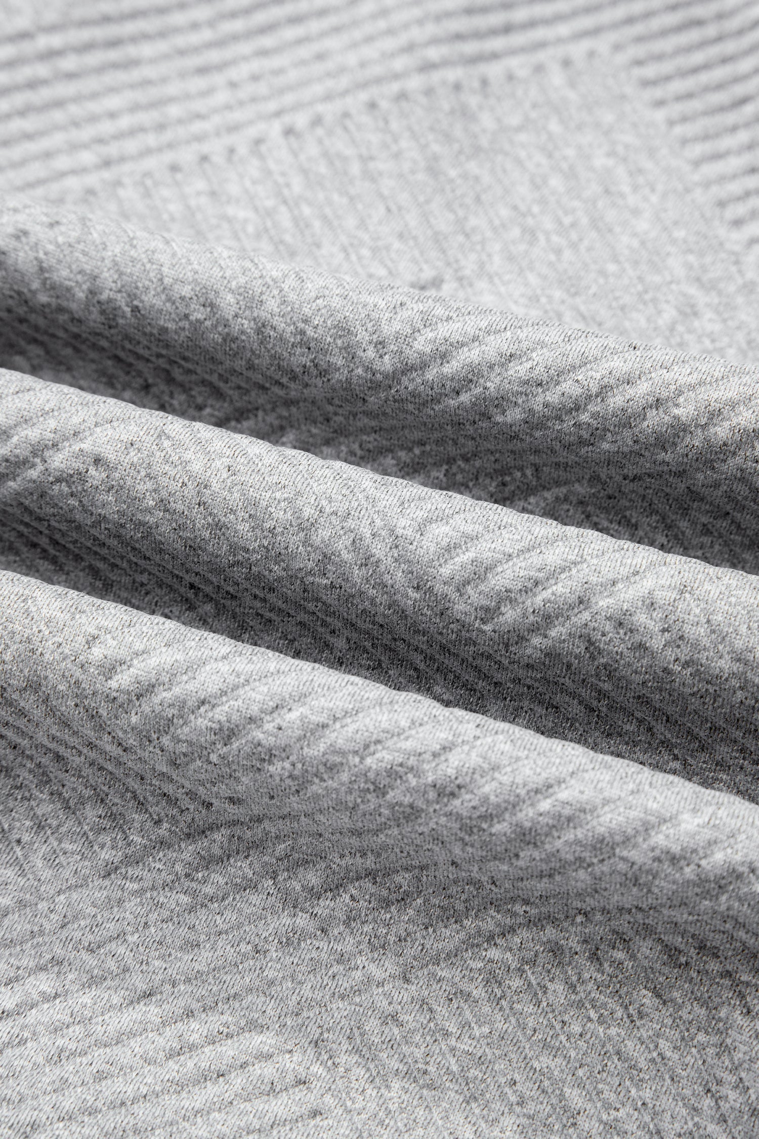 Textured Half-Zip Long Sleeve Sweatshirt