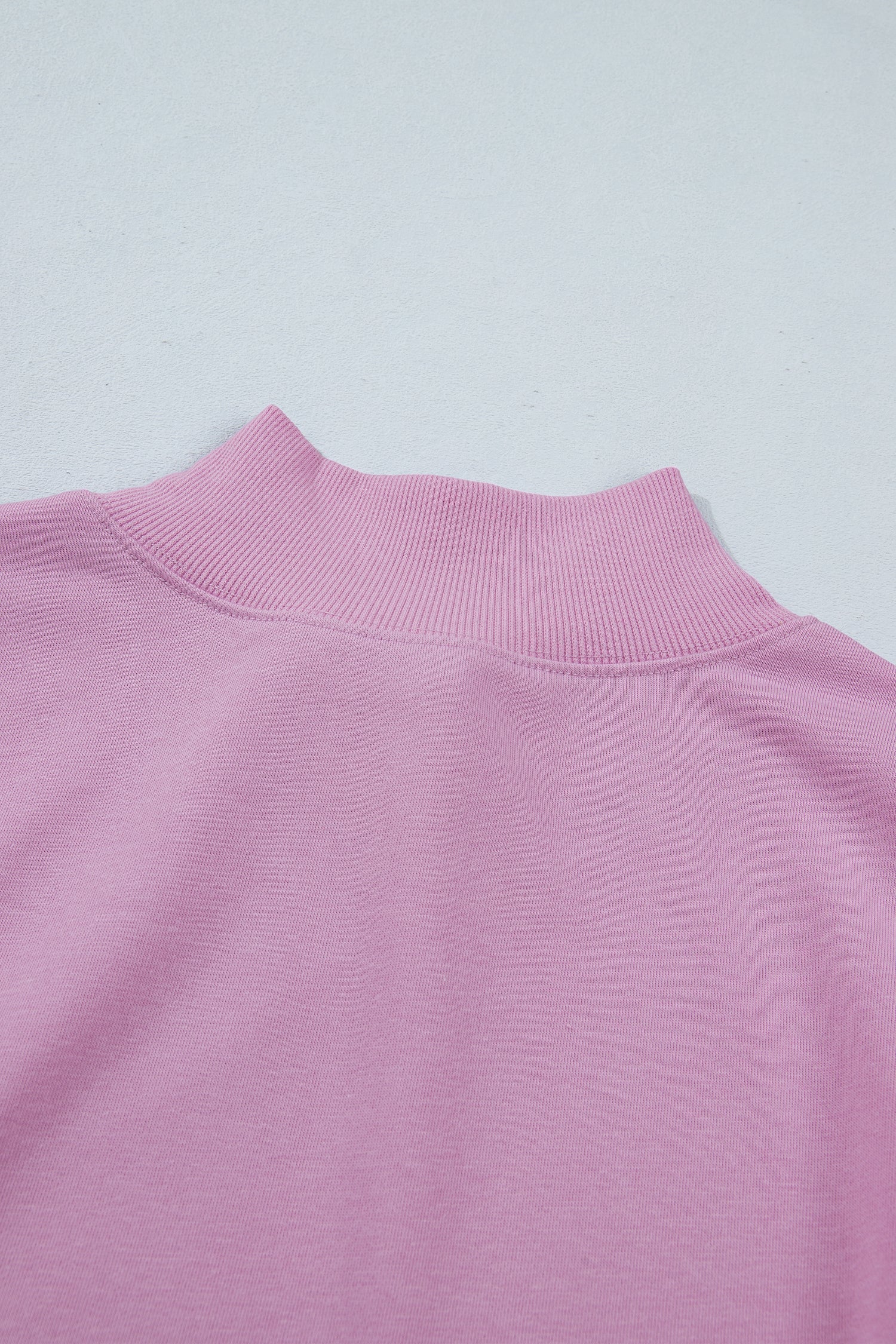 Solid Mock Neck Cap Sleeve Oversized Top