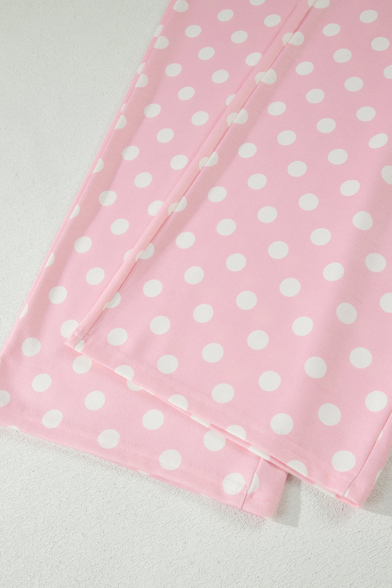 Polka Dot Mock Neck Top & Pants Set
