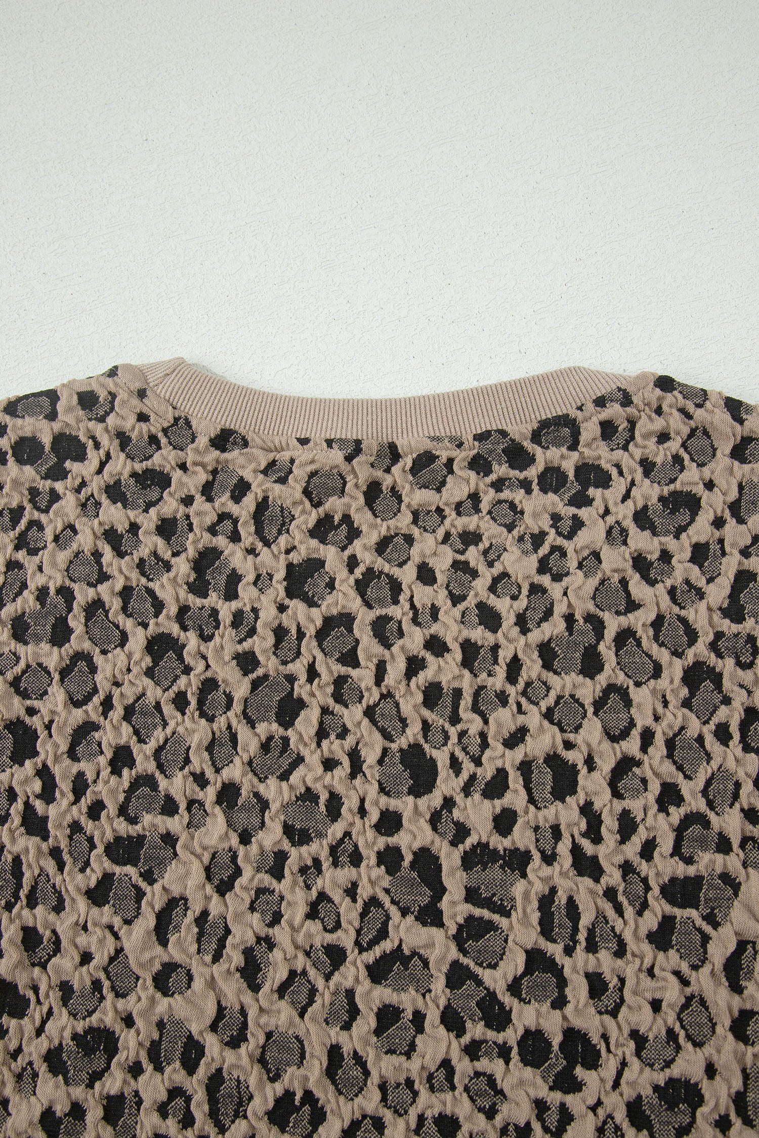 Leopard Textured Sleeveless Mini Dress