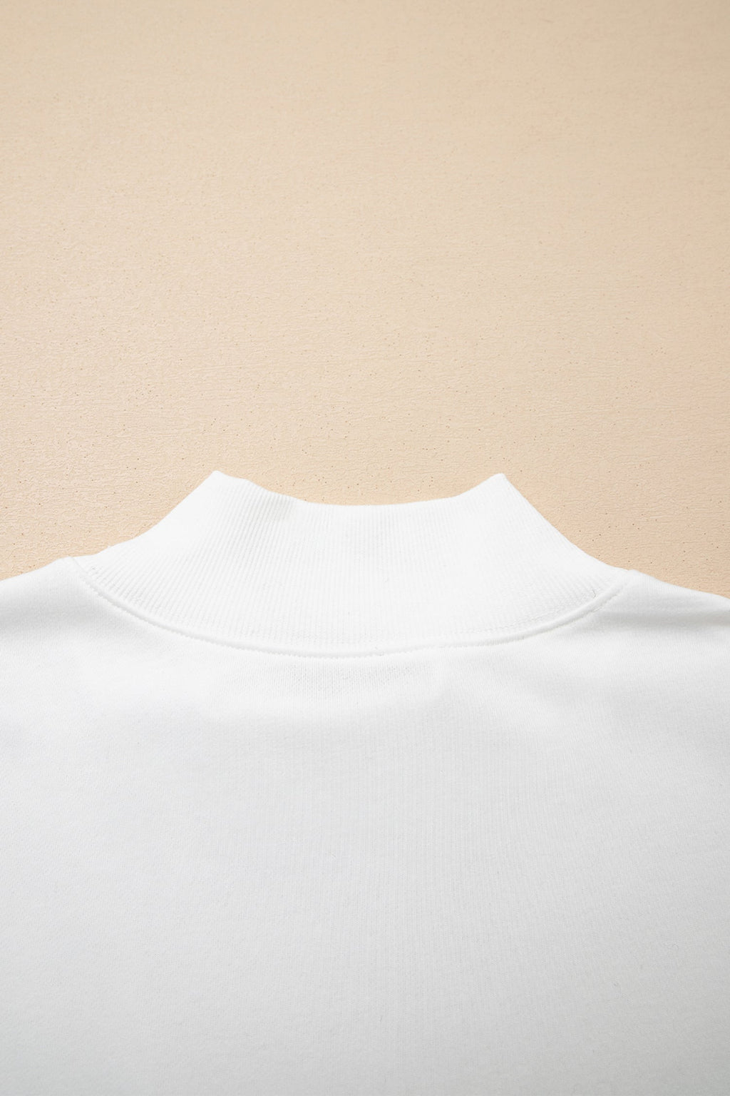 Solid Mock Neck Cap Sleeve Oversized Top
