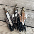 Cowhide Cactus Keychain
