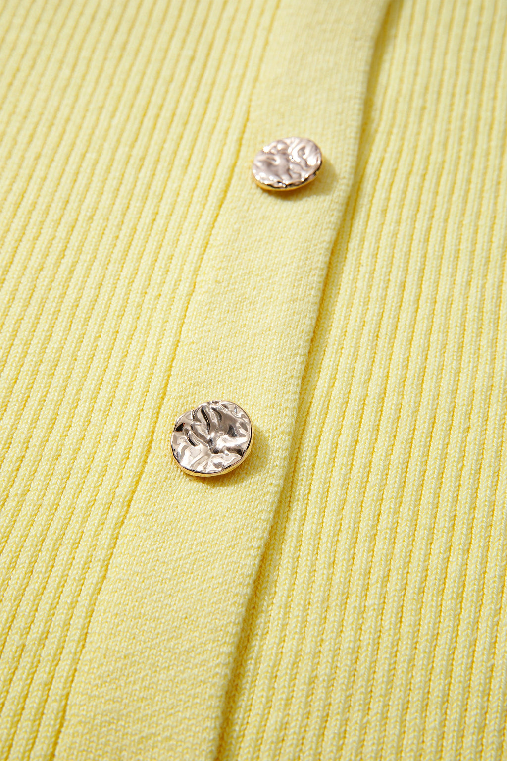 Solid Ribbed Frilled Short Sleeve Sweater Cardigan