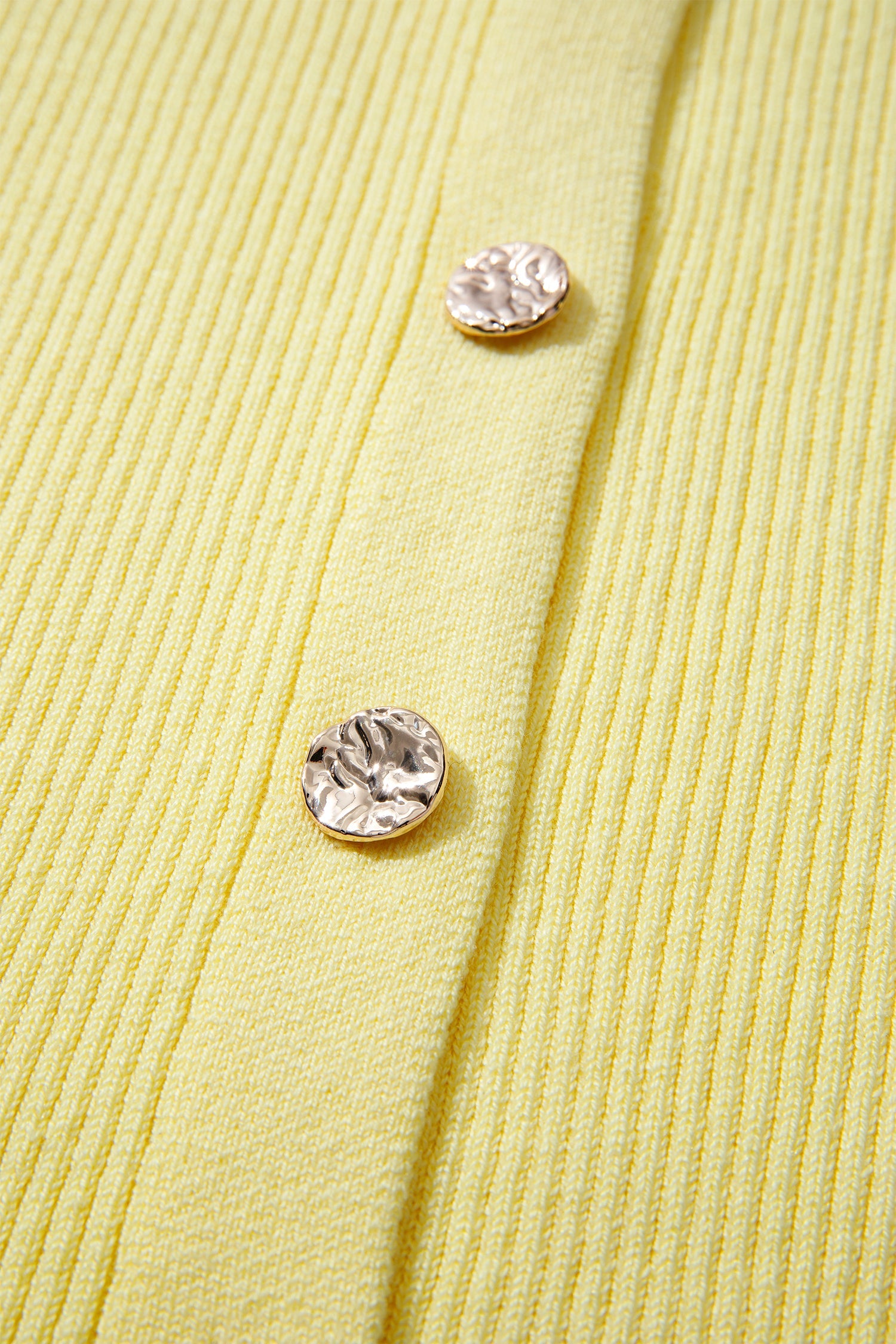 Solid Ribbed Frilled Short Sleeve Sweater Cardigan