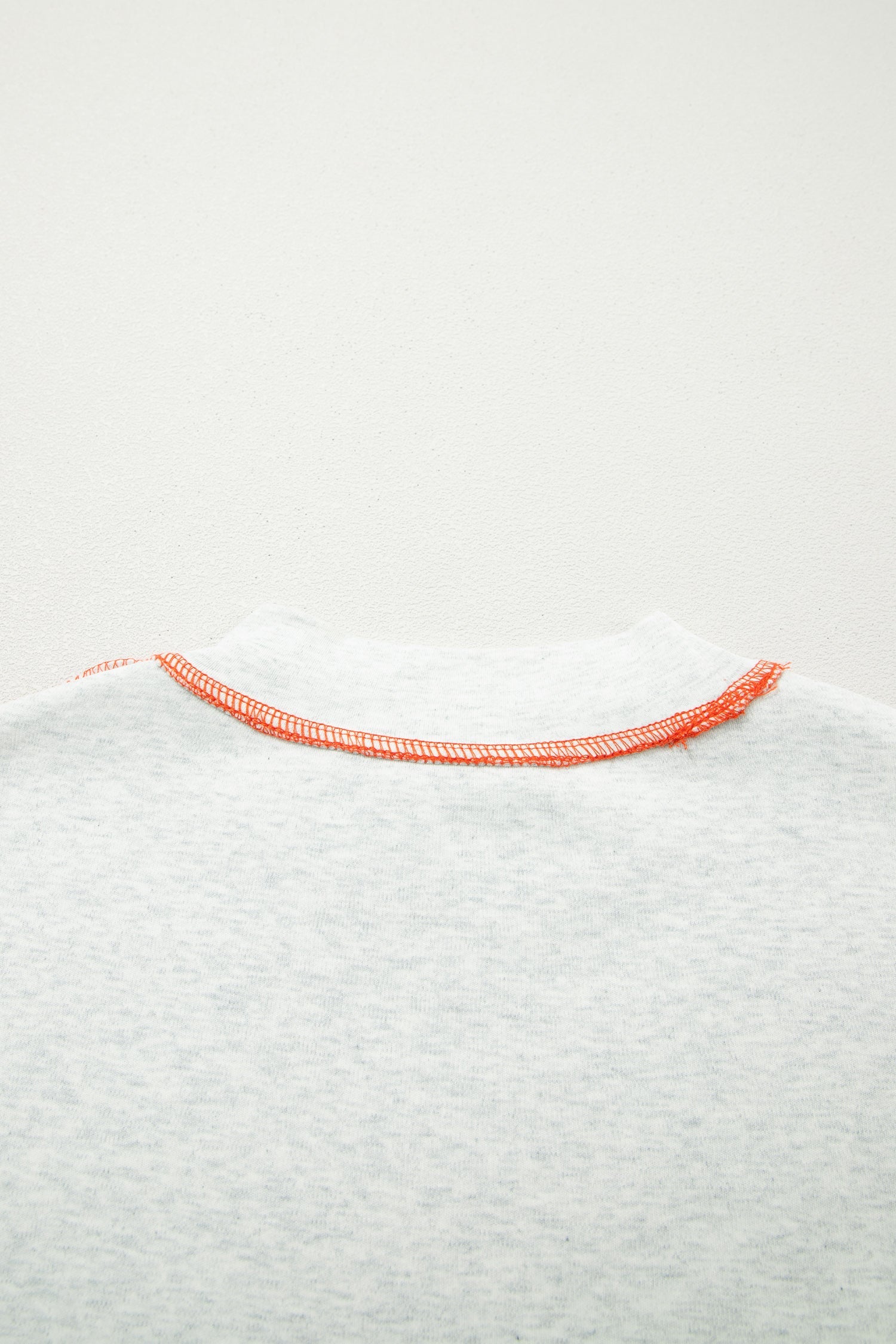 Reversible Contrast Stitching Mock Neck T-Shirt