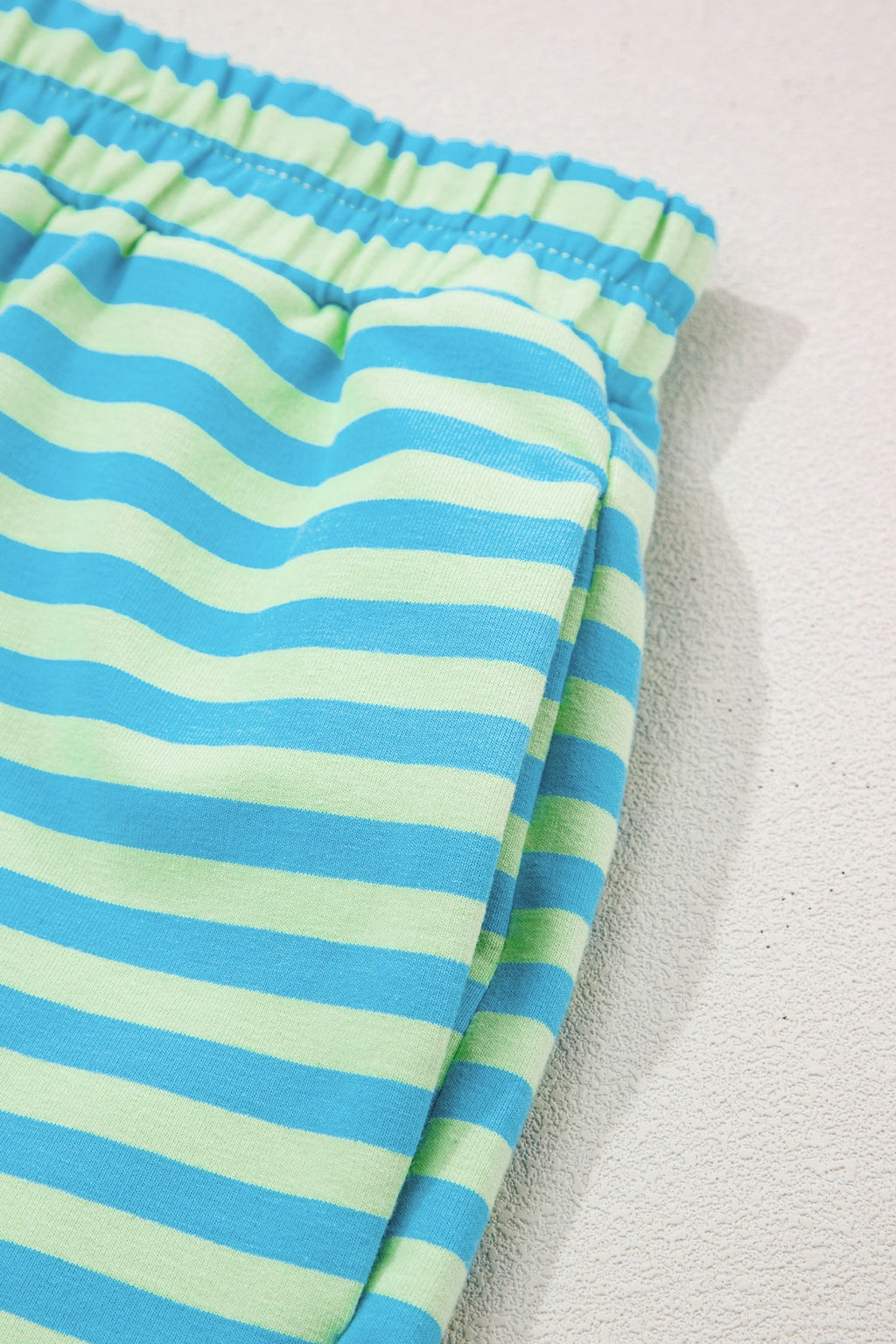 Stripe Colorblock Pullover & Pull-On Shorts Set