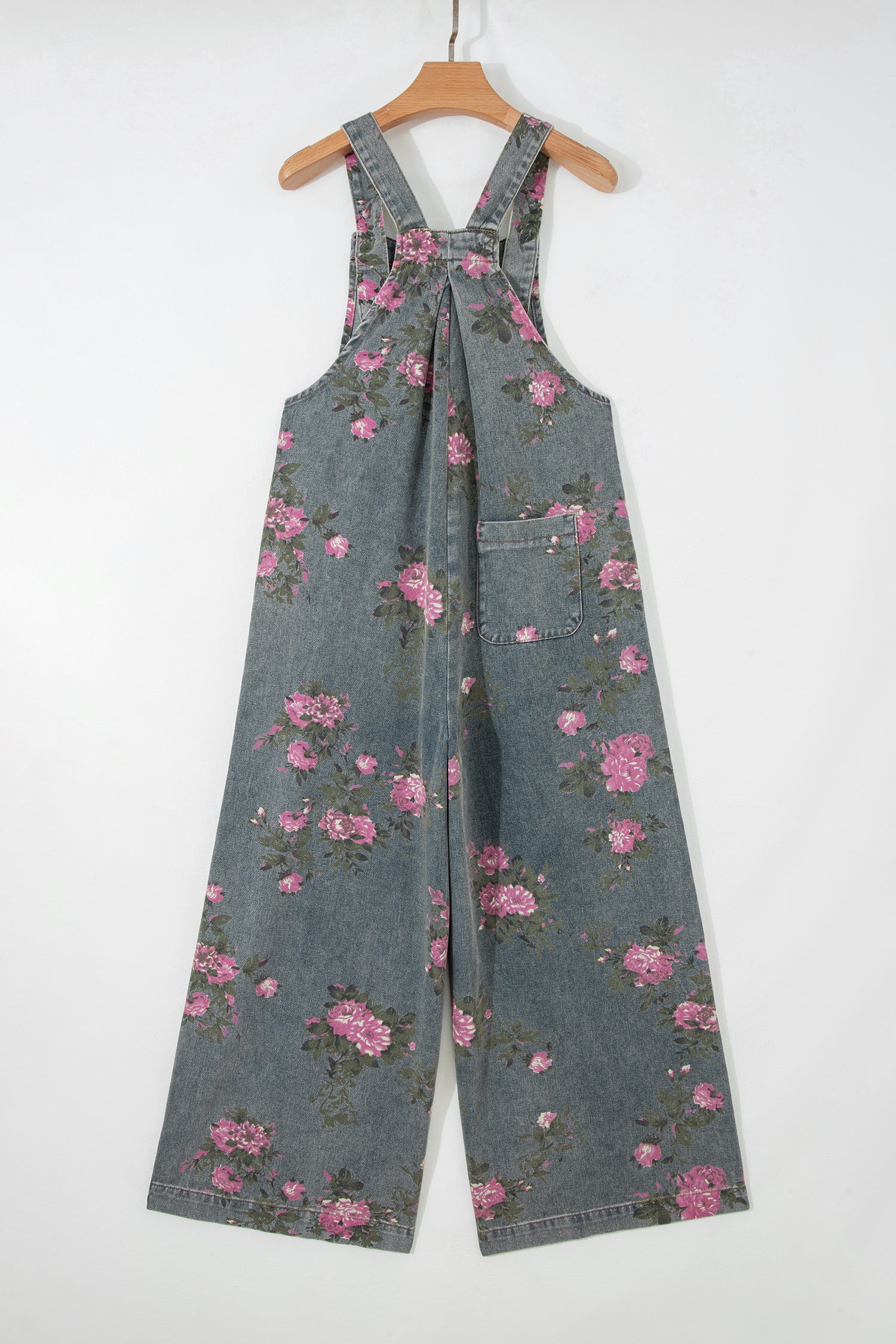 Floral Pleated High Waist Wide Leg Jumpsuit