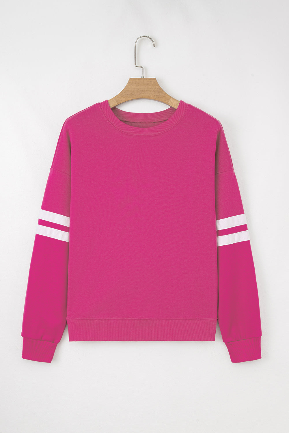Varsity Stripe Drop Shoulder Oversized Sweatshirt