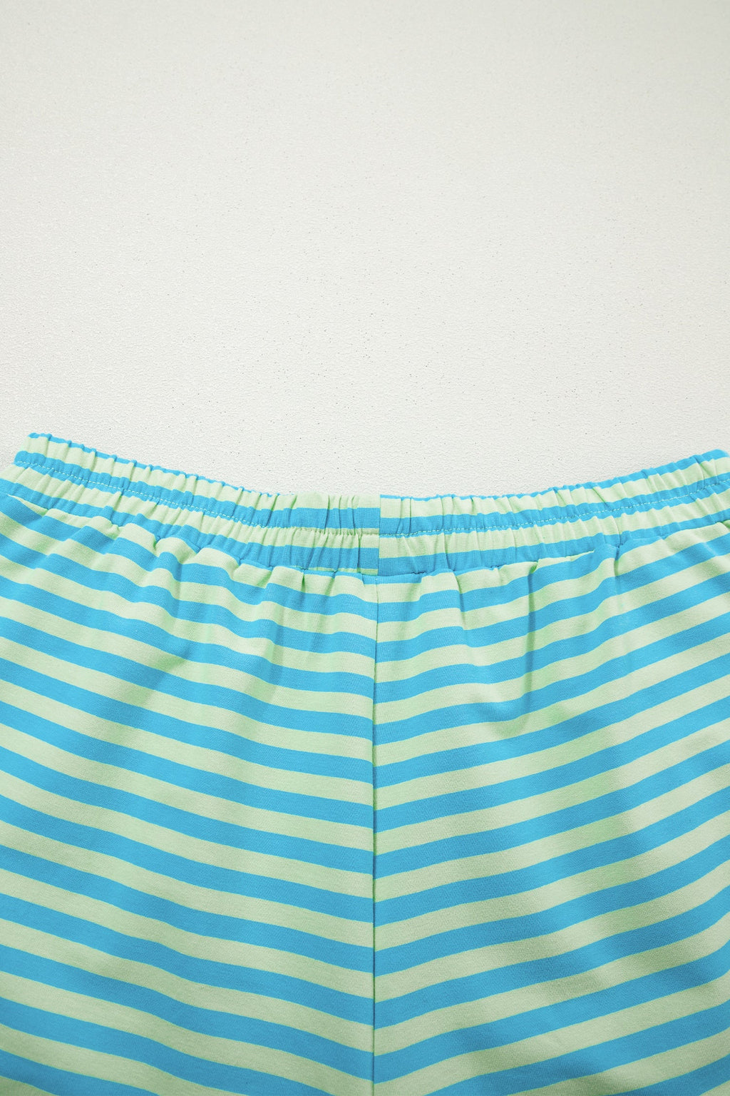 Stripe Colorblock Pullover & Pull-On Shorts Set