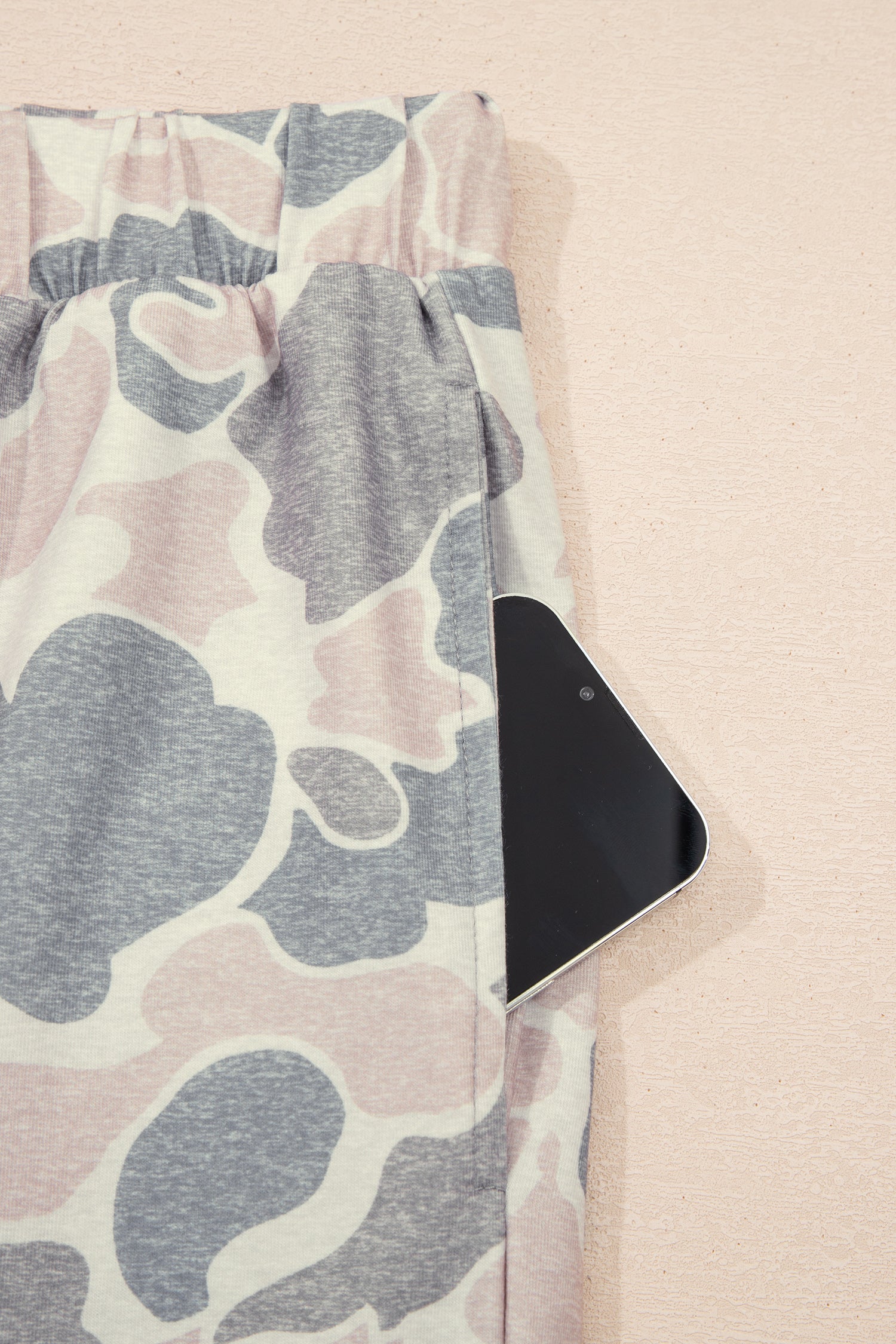 Plus Size Camo Top & Wide Leg Pants Set