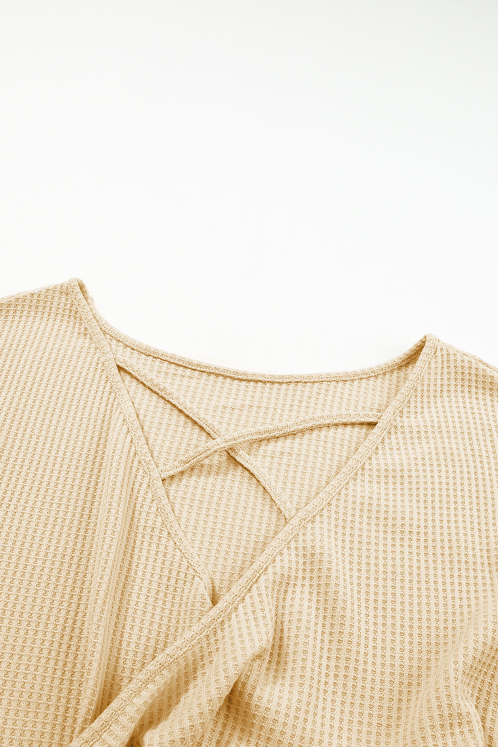 Sequin Patchwork Sleeve Open Back Top