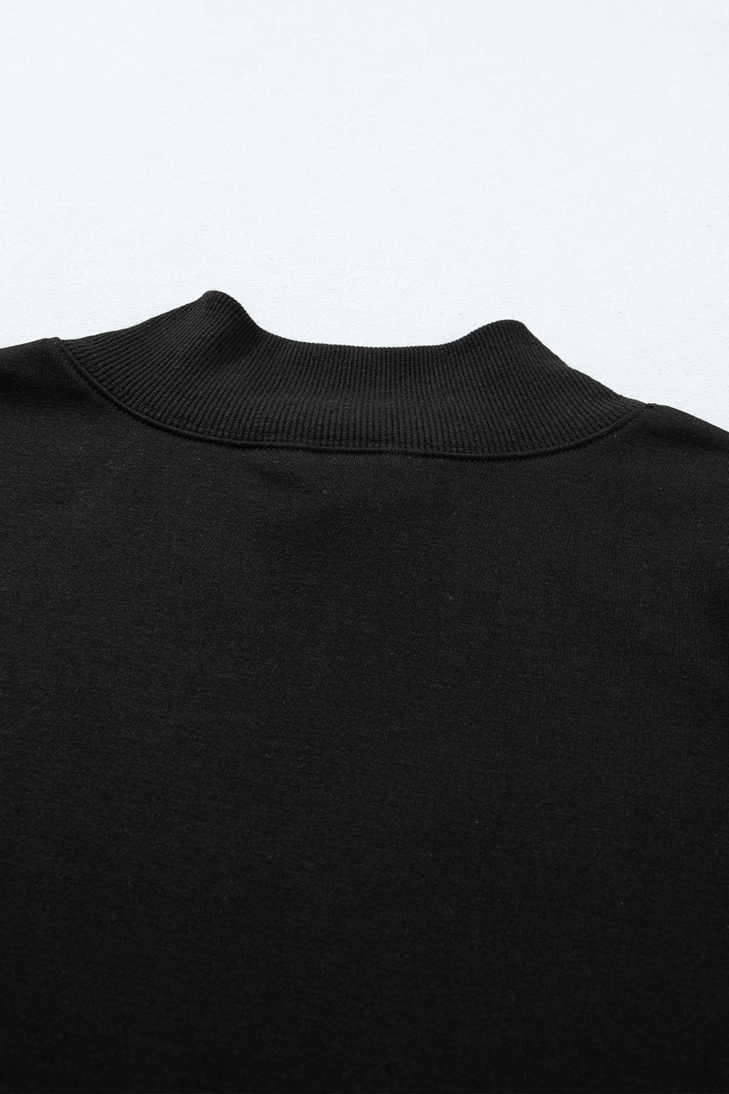 Solid Mock Neck Cap Sleeve Oversized Top