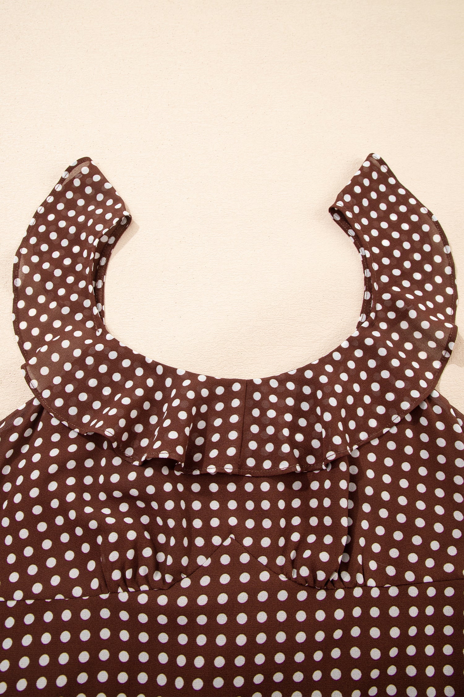 Polka Dot Backless Ruffle Tiered Maxi Dress