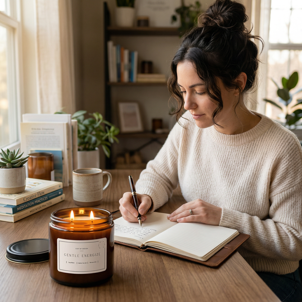 Gentle Energize - 12oz Sweet Orange and Peppermint Aromatherapy Candle